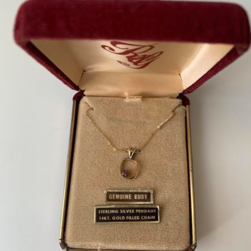 Vintage Ruby Necklace